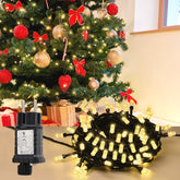 SALCAR LED Lichterkette Warmweiß, 100/200/300 LEDs, 16m/32m/48m, 31V, 8 Modi, Timer & Memory, IP44 Wasserdicht, Weihnachtsbeleuchtung Außen Innen